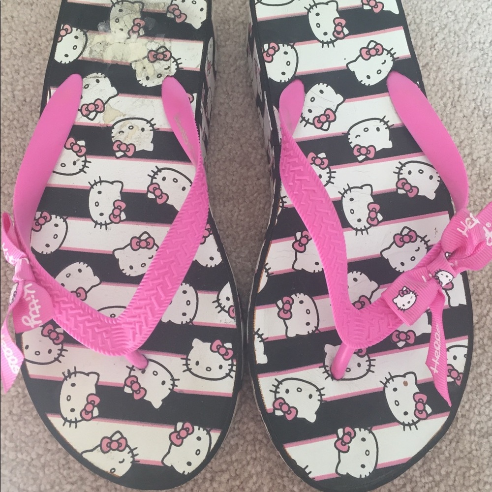 Hello kitty platform slippers